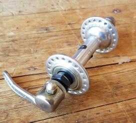 Nabe Vorderrad, "SHIMANO", incl. Schnellspanner, Aluminium, 36Loch, Einbaumaß 100mm,  NOS 70/80er Jahre  