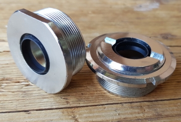 Schalensatz m. BSA/BSC Gewinde, verchromt, gedichtet, Standardausführung, Schraubschalen der 30-90er Jahre 