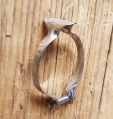 Rahmenschelle  SHIMANO ,  verchromt, alte Neuware, 1Stck. incl. Schraube, ca. 25,5 - 28 mm (Oberrohr)  