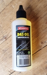 Feinmechanik-Öl ATLANTIC ,  Universalöl für Fahrräder, Nähmaschinen, Feinmechanik usw., harz- u. säurefrei, Flasche 100ml  