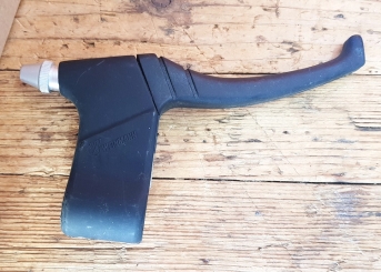Bremshebel WEINMANN orig. 80er Jahre, Metall-Kunststoffmix, schwarz, passend für 22mm Lenker, alte Neuware ! 