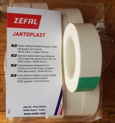 Klebeband doppelseitig  "Jantex", Zefal FR, 18 mm breit, zur Schlauchreifen Montage (Verklebung), ausreichend für 2 Felgen     