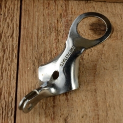 Lampenhalter "BREVETTATO", verchromt, L=120mm, f. Gabelschaft 