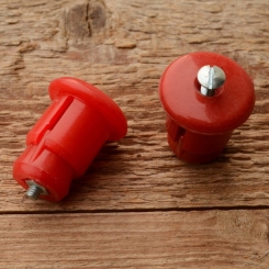 Lenkerendstopfen "UNIVERSELL", rot, Kunststoff, orig. Altbestand 