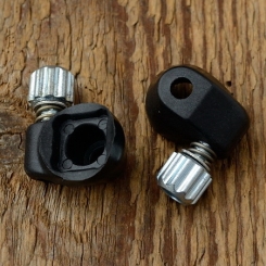 Gegenhalter orig.  "CAMPAGNOLO",  für Schaltzug, schwarz/glanzverzinkt, zur Montage am Schaltsockel  Unterrohr 