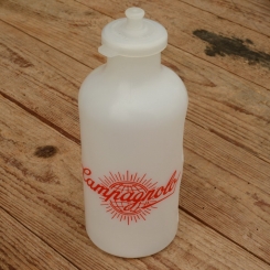 Trinkflasche "CAMPAGNOLO", weiss/rot, Kunststoff, original 