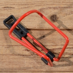 Halter für Trinkflasche, rot, Alu / Kunststoff, zur Rahmenmontage, NOS 80/90er J. 