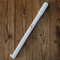 Luftpumpe "SKS", Länge: 335-350 mm , Kunststoff weiss, u.a. passend für Klappfahrrad / Minifahrrad 