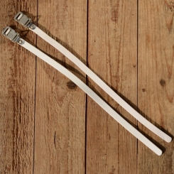 Pedalriemen "UNIVERSAL", weiss, Leder, universell pass. f. alle Marken 