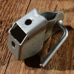 Halterung f. Kindersitz, silber, für Rahmenmontage, passend für alte Blechschalensitze 