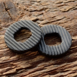 Unterlegscheibe "geriffelt" für F&S Schaltnabe, verzinkt brüniert, D=22/10.6/8.7mm, 3mm dick 