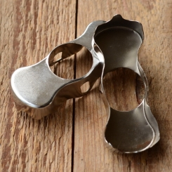 Gabelhaube "UNIVERSELL", Messingblech verchromt, Maße innen: B=83mm, T=33mm, H=25mm 