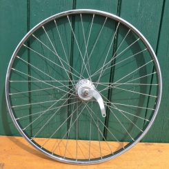 Laufrad hinten 24 x 2 (20-507) verchromt, Sachs 3-Gang Nabe, Speichen verzinkt 