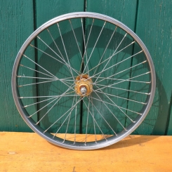 Laufrad vorn 20 x 2,125 "Rigida Superchromix" mit Patina, Speichen verzinkt 