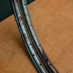 Felgensatz 26 x 1,75, 36-loch, grün metallic, Linierung weiß 