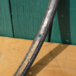 Wulstfelge 28 x 1 ½ , 36-loch, Breite 32,5 mm, Schwarz, Holzdekor, blau/weiß 