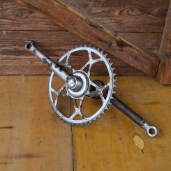 Tretlager, Glockenausführung für 40x70 mm Tretlagergehäuse, 30-50er Jahre, komplett 