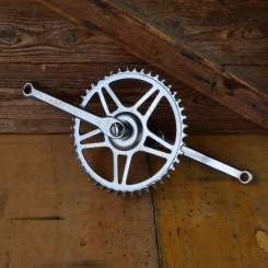 Tretlager, Glockenausführung für 40x70 mm Tretlagergehäuse, 60/70er Jahre, komplett 