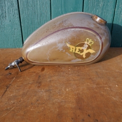 Mopedtank "Rex" Zweigang, 50er Jahre, Originallack  mit Patina 