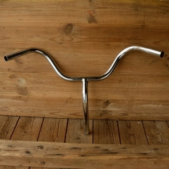 Lenker, verchromt 22,5 mm, Breite 55 cm, Vorbaulänge 21 cm, Höhe ges. ca. 34 cm, für Aussenklemmung 