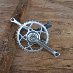 Tretlager 'Kinderrad' orig. 50er bis 60er Jahre, verchromt, gebraucht, Zustand s. Bilder 