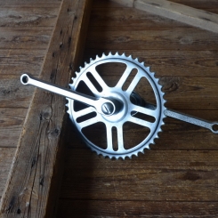 Tretlager Glockenausf., orig. 70er Jahre, verchromt, gebraucht, Zustand s. Bilder 