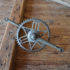 Tretlager "Meister" Achslänge 132 mm, Kurbellänge 170 mm,  50er Jahre 