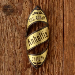 Steuerkopfschild  "ANHALTIA", 30/50er Jahre,  Originalschild aus Sammlungsauflösung ! 