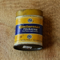 Flickzeug Blechdose "CONTINENTAL" orig. 30er Jahre, 61 x 41 x 19 mm, ohne Inhalt 