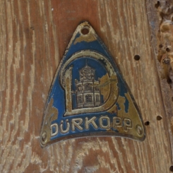 Steuerkopfschild DÜRKOPP, Originalschild aus Sammlungsbestand 