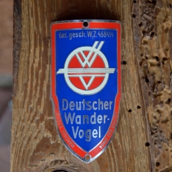 Steuerkopfschild DEUTSCHER WANDER-VOGEL, Originalschild aus Sammlungsbestand 