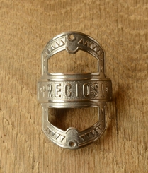 Steuerkopfschild  "Preziosa", Zella-Mehlis 20-30er Jahre,  unbenutztes Originalschild aus Sammlungsauflösung! 