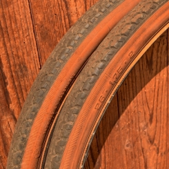 Paar Reifen Fahrrad, CONTINENTAL, 28 x 1,75 x 2, 60/70er J., braunwand, gebraucht gem. Bildern  