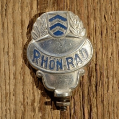 Schutzblechfigur Rhönrad, Alu Druckguss, orig. Altbestand 50er Jahre, Zustand s. Bild 