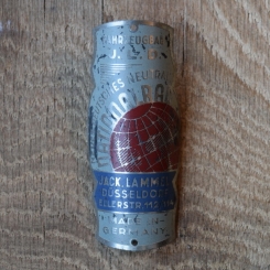 Steuerkopfschild Nationalrad Jack Lammel Düsseldorf, 30er Jahre, Originalschild aus Sammlungsbestand 