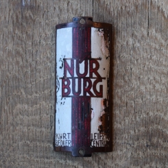 Steuerkopfschild Nürburg Kurt Fiedler Leipzig, 20-30er Jahre, Originalschild aus Sammlungsbestand 