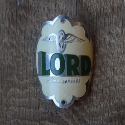 Steuerkopfschild Lord, 30-50er Jahre, Originalschild aus Sammlungsbestand 