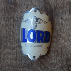 Steuerkopfschild Lord, 30-50er Jahre, Originalschild aus Sammlungsbestand 