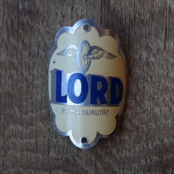 Steuerkopfschild Lord, 30-50er Jahre, Originalschild aus Sammlungsbestand 
