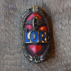 Steuerkopfschild Lord, 50er Jahre, Originalschild aus Sammlungsbestand 