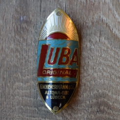 Steuerkopfschild Luba Altona/Lübeck, 30-50er Jahre, Originalschild aus Sammlungsbestand 