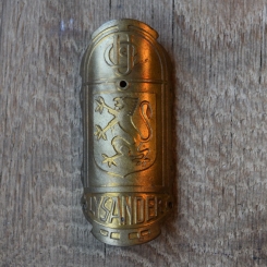 Steuerkopfschild Lysander, 20-30er Jahre, Originalschild aus Sammlungsbestand 