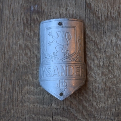 Steuerkopfschild Lysander, 30er Jahre, Originalschild aus Sammlungsbestand 