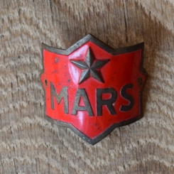 Steuerkopfschild Mars, 50er Jahre, Originalschild aus Sammlungsbestand 
