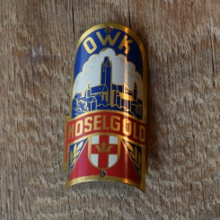 Steuerkopfschild Moselgold, 50er Jahre, Originalschild aus Sammlungsbestand 