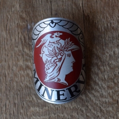 Steuerkopfschild Minerva, 30-50er Jahre, Originalschild aus Sammlungsbestand 