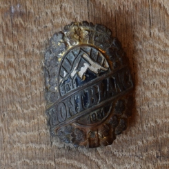 Steuerkopfschild Mont Blanc, 50er Jahre, Originalschild aus Sammlungsbestand 