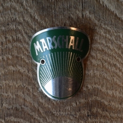 Steuerkopfschild Marshall, 50er Jahre, Originalschild aus Sammlungsbestand 