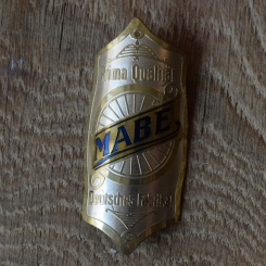 Steuerkopfschild Mabe, 30er Jahre, Originalschild aus Sammlungsbestand 