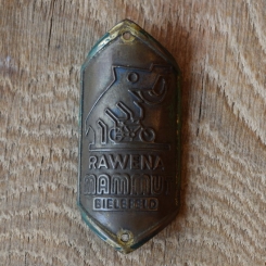 Steuerkopfschild Mammut Ravena, 50er Jahre, Originalschild aus Sammlungsbestand 